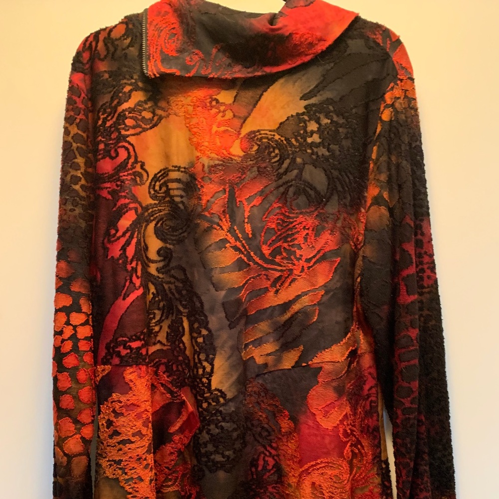 long beautiful multi coloured tunic top